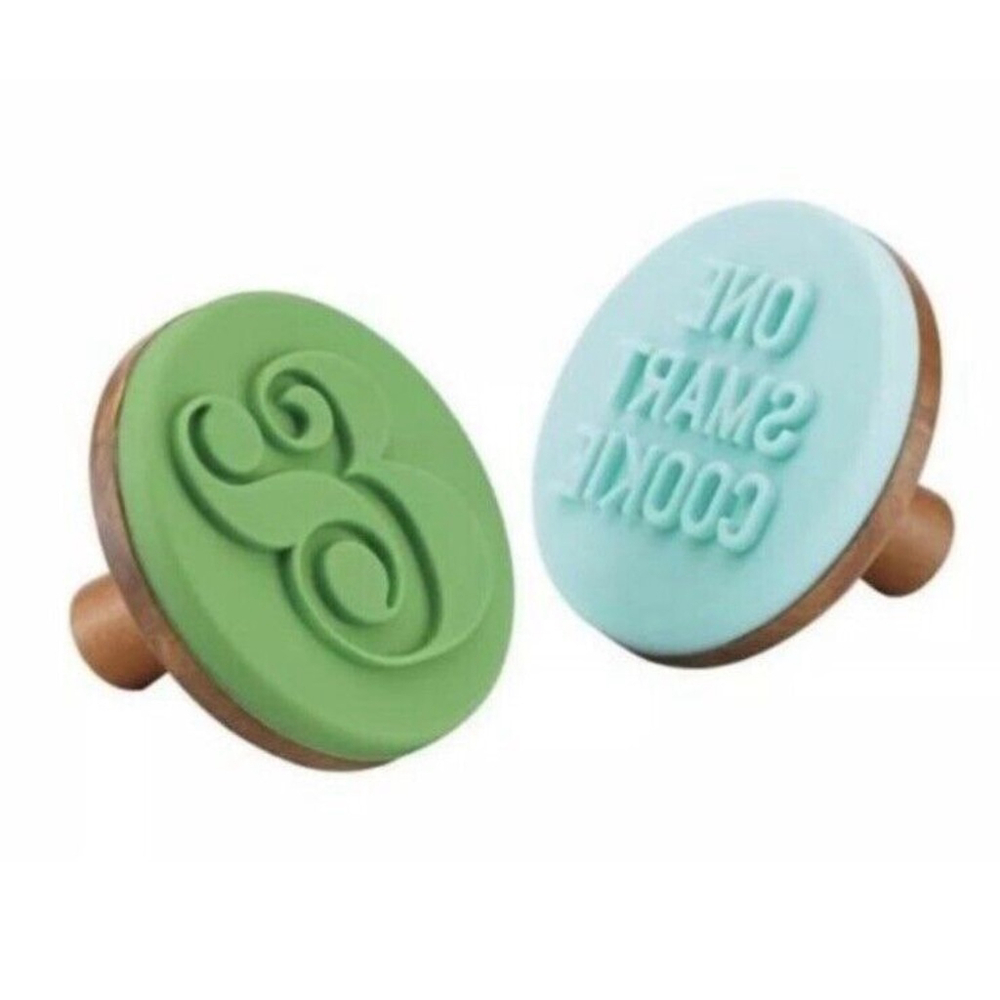 Kate Spade NY Cookie Press ~ One Smart Cookie ~ Wooden & Silicone Presses NIB